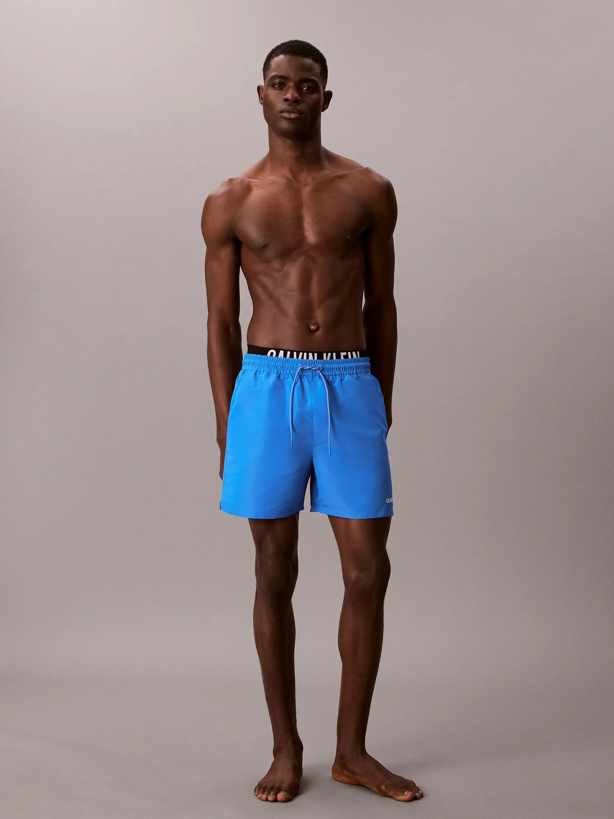 Calvin Klein Double waistband swim shorts - intense power for Men - Aegean Ocean