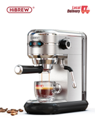 HiBREW Coffee Maker Cafetera 20 Bar Inox Semi Automatic Super Slim ESE POD& Powder Espresso Cappuccino Machine Hot Water H11