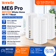 Tenda RE6L TE6L Pro Wi-Fi 7 Router BE5100 Dual-Band 4323Mbit s 5GHz, 688Mbit 2.4GHz Vertical Antennas, Wi-Fi+, 1x2.5Gbps + 3xGigabit WAN LAN Ports, MLO, 4K-QAM, NFC, VPN, WPA3, VR AR Gaming 8K