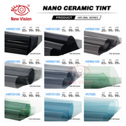 1mX3m High Rejection HIR100 Nano Ceramic Car Window Tint Film Auto Glass Decorative Sun Control Film