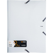 Buy Top Team Flat File Folder, With Elastic, A4, Single Pocket, Divider, White grey From Jarir Bookstore