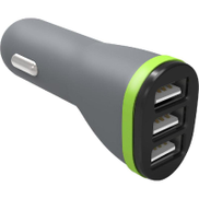 Buy Usb Car Charger, Fast Battery Charging, 12 Watts, 3 Usb, Grey From Jarir Bookstore