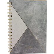 Buy Roco Notebook, Marble, A5, 192 Pages 96 Sheets, Lined, Dark Grey From Jarir Bookstore