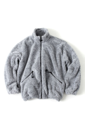 Baycombine35 Men's Gray Oversize Zippered Plush Sweat Teen Men