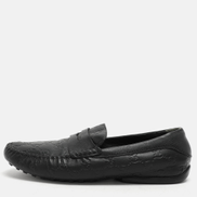 Gucci Black Guccissima Leather Penny Loafers Men