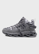 Beauenty Casual Lace-Up Low Top Sneakers Grey Black