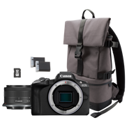 Canon EOS R50 4K 24.2MP APS-C Mirrorless Digital Camera with RF-S 18-45mm F4.5-6.3 IS STM Lens + Vlogger Kit -Black