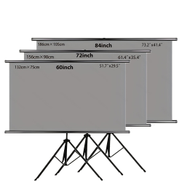  72-inch Projection Screen With Adjustable Aluminum Tripod Foldable Movie Screen , Yard, Outdoor, Indoor, Parties, Office, Gift Use