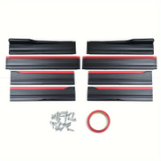  With Red Side Skirts, -collision Side Shovel Decoration Body Kit Modification