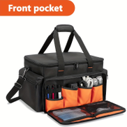  File Bag With Adjustable Dividers, 15.6'' Laptop Sleeve, Travel Musicians Gig Organizer Bag For Dj Gear, Music Equipment And Accessoriesonly Bag
