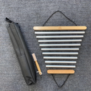  Natur Portable 9 Tone Swinging Wind Chime Row Chimes, Instruments Percussion Instruments With Free Storage Bag And Mallet Great For Outdoor Meditation, Yoga, Sound Relaxation