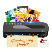  A4 Black Laminator Machine, Free 5pcs A4 a5 And 10pcs A6 Laminating Pouches