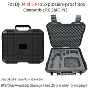  For 5 Pro Set Rc 2 Rc-n3 Compatible Hard Shell Protective Case, Protective, Shockproof, Dustproof, With Shoulder Strap For Easy Drone Storage And Transport, Black case Only