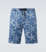 Vilebrequin Printed denim Bermuda shorts