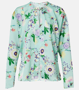 paco rabanne Rabanne Layered floral satin blouse