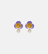 Jennifer Behr Embellished floral drop earrings