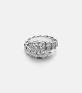 Bvlgari Serpenti Viper 18kt white gold ring with diamonds