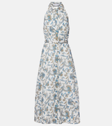 Veronica Beard Mackey paisley ramie midi dress