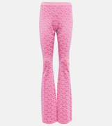 Versace La Greca jacquard silk-blend flared pants