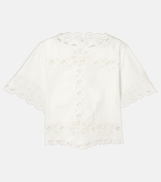 Isabel Marant Parissa embroidered cotton crop top