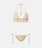 Zimmermann Wanderlust crochet and lame bikini