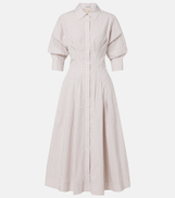 Simkhai Jazz gingham cotton-blend shirt dress
