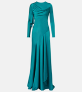 McQueen Draped satin gown