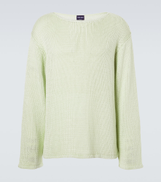 Giorgio Armani Linen and cashmere-blend sweater