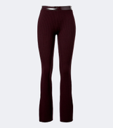 Courreges Ribbed-knit flared pants