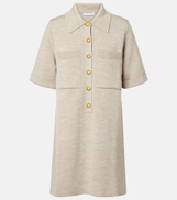 Veronica Beard Madden knitted wool polo dress