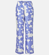 Marni Floral silk wide-leg pants