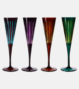 L'Objet Prism set of 4 champagne flutes