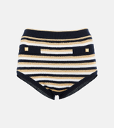Valentino Garavani Roman Stud striped wool shorts