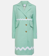 Patou Single-breasted cotton-blend tweed coat