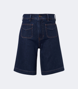 Veronica Beard Carter denim Bermuda shorts