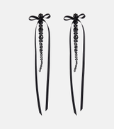 Simone Rocha Bow-embellished crystal drop earrings