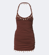 Christopher Esber Beach Quartz embellished jersey minidress