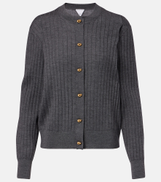 Bottega Veneta Knot ribbed-knit wool cardigan