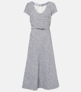Alessandra Rich Sequined tweed midi dress
