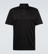 Giorgio Armani logo-embroidered cotton polo shirt