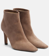 The Row Carla suede ankle boots