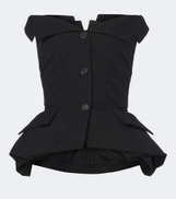 Magda Butrym Peplum cotton bustier top