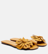 Zimmermann Brightside floral-applique leather sandals