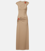 Christopher Esber Mineral Stone embellished jersey maxi dress