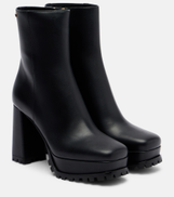 Gianvito Rossi Harlem leather platform ankle boots