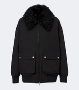Moncler Rougequeue shearling-trimmed down jacket