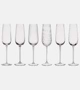 NasonMoretti Tolomeo set of 6 champagne flute glasses