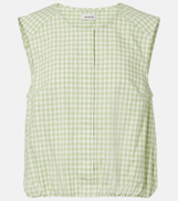 Simkhai Gingham cotton-blend top