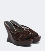 Magda Butrym Crochet wedge mules