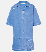 Marni Patch-applique denim minidress